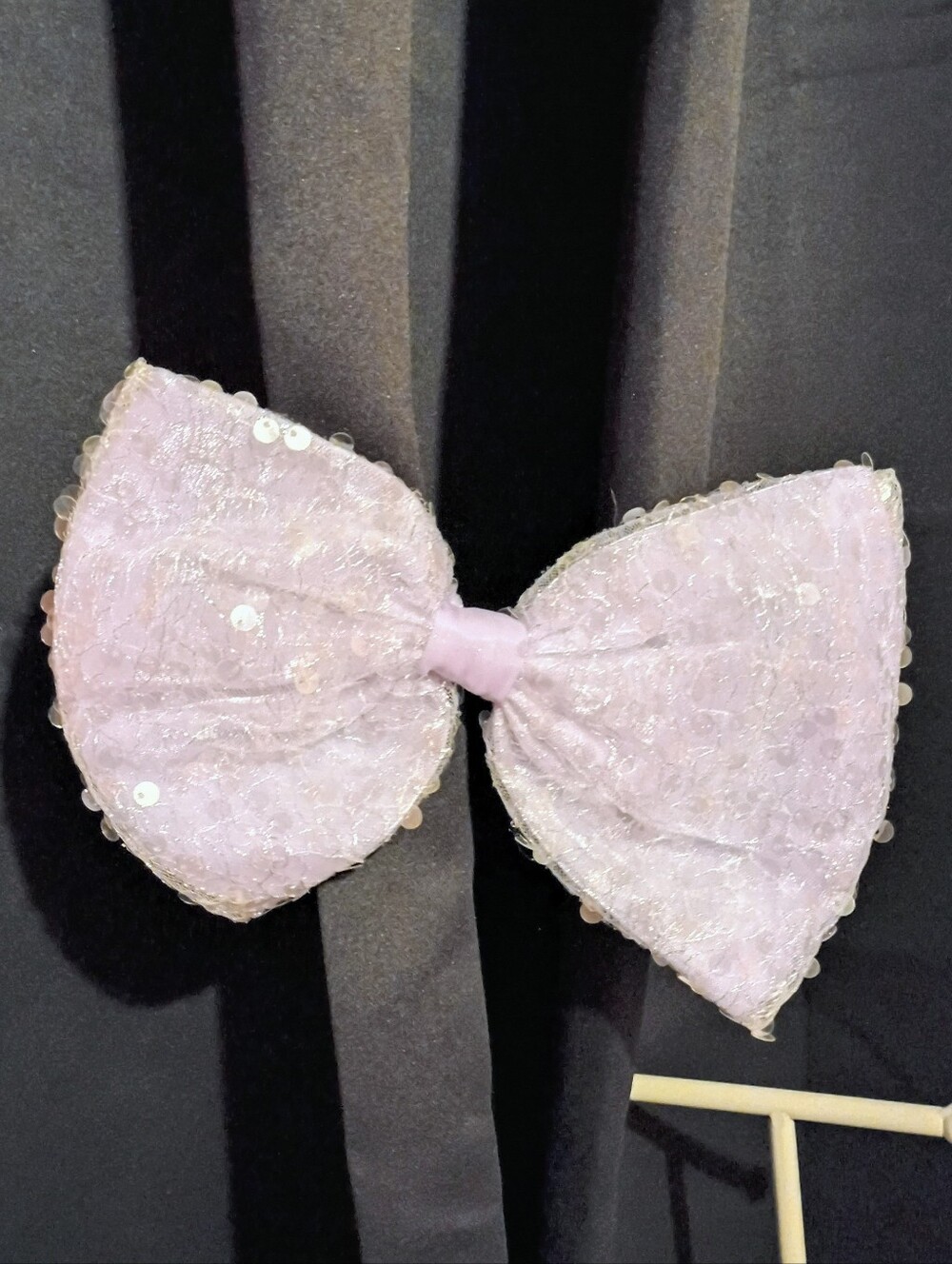 Kids Sequin Lace Large Hair Bow